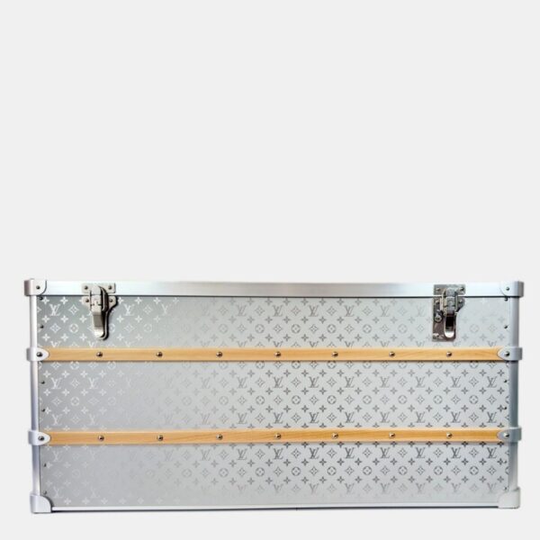 Louis Vuitton Silver Monogram Aluminium Malle Courrier 110 Trunk Louis Vuitton Silver Monogram Aluminium Malle Courrier 110 Trunk
