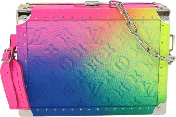 Louis Vuitton Soft Trunk Canvas Spray Paint Colourful Shoulder Bag