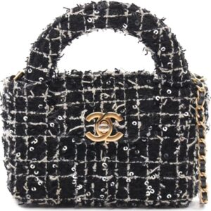 2021-2024 Nano Tweed Kelly Clutch on Chain satchel